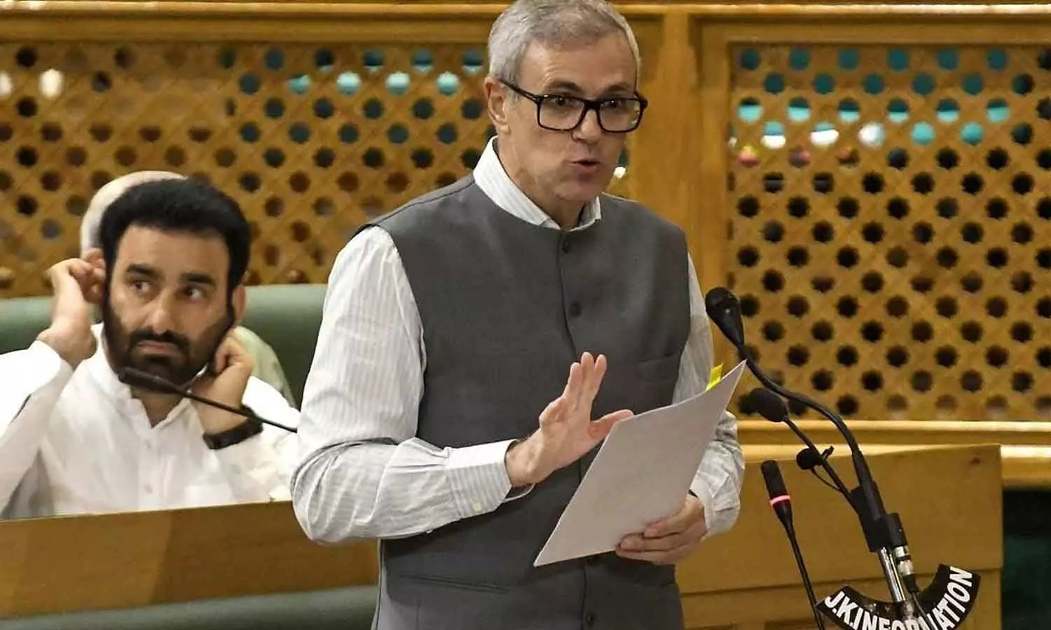 BJP protests Omar’s statehood resolution BJP protests Omar’s statehood resolution