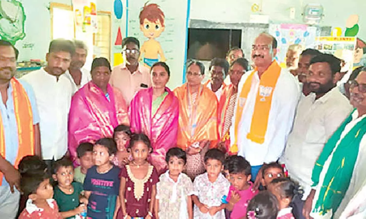 BJP leader visits Anganwadi centres BJP leader visits Anganwadi centres