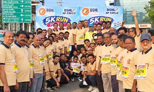 BSNL staff taking part in the run BSNL staff taking part in the run