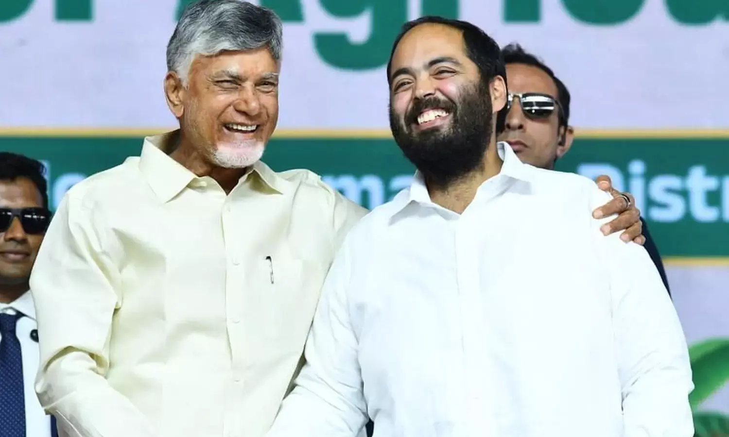 N. Chandrababu Naidu and Anant M Ambani N. Chandrababu Naidu and Anant M Ambani