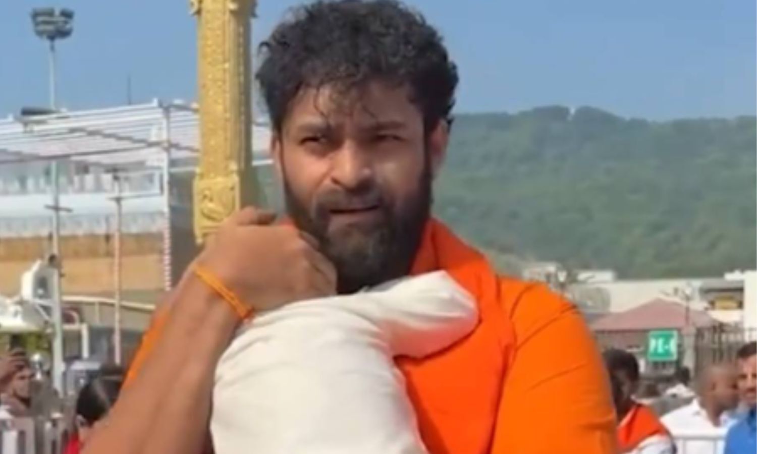 Varun Tej Offers Prayers at Tirumala Temple With Family