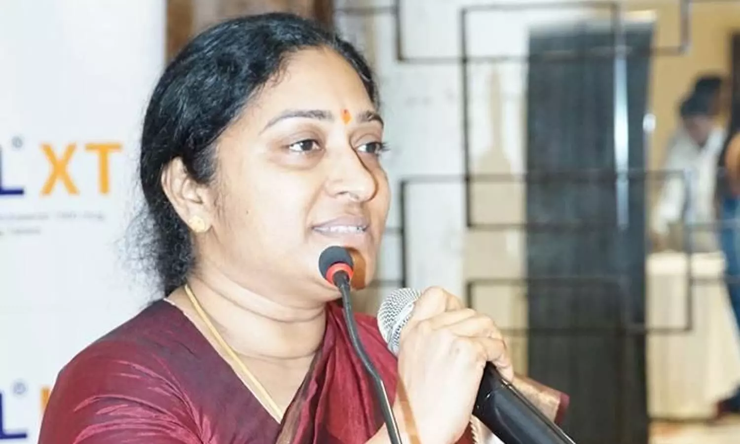 ISOPARB Guntur chapter president Dr Sanakkayala Rajakumari addressing a meeting in Guntur ISOPARB Guntur chapter president Dr Sanakkayala Rajakumari addressing a meeting in Guntur