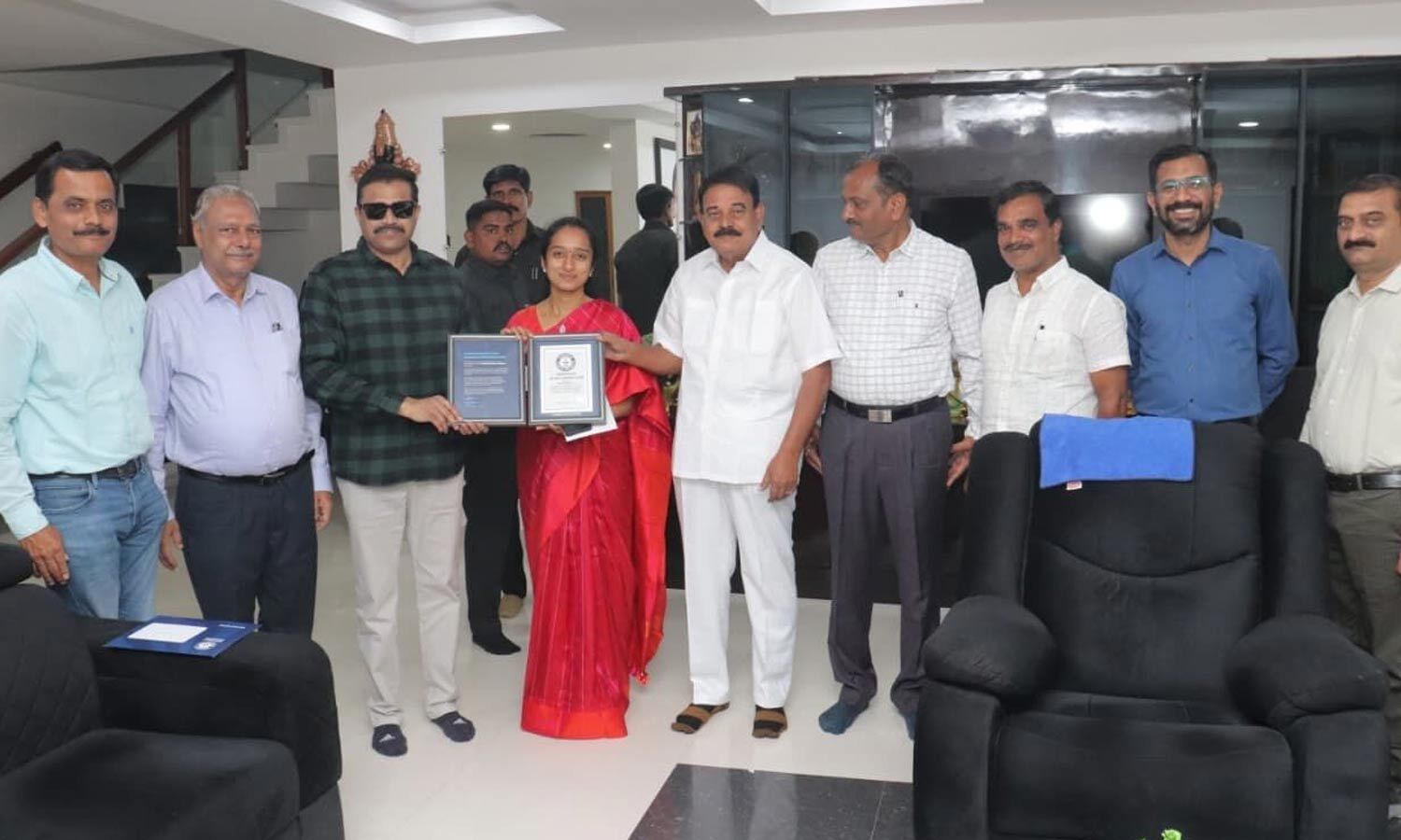 Rajpath Infra Honours Puttaparthi MLA After Highway Guinness Record