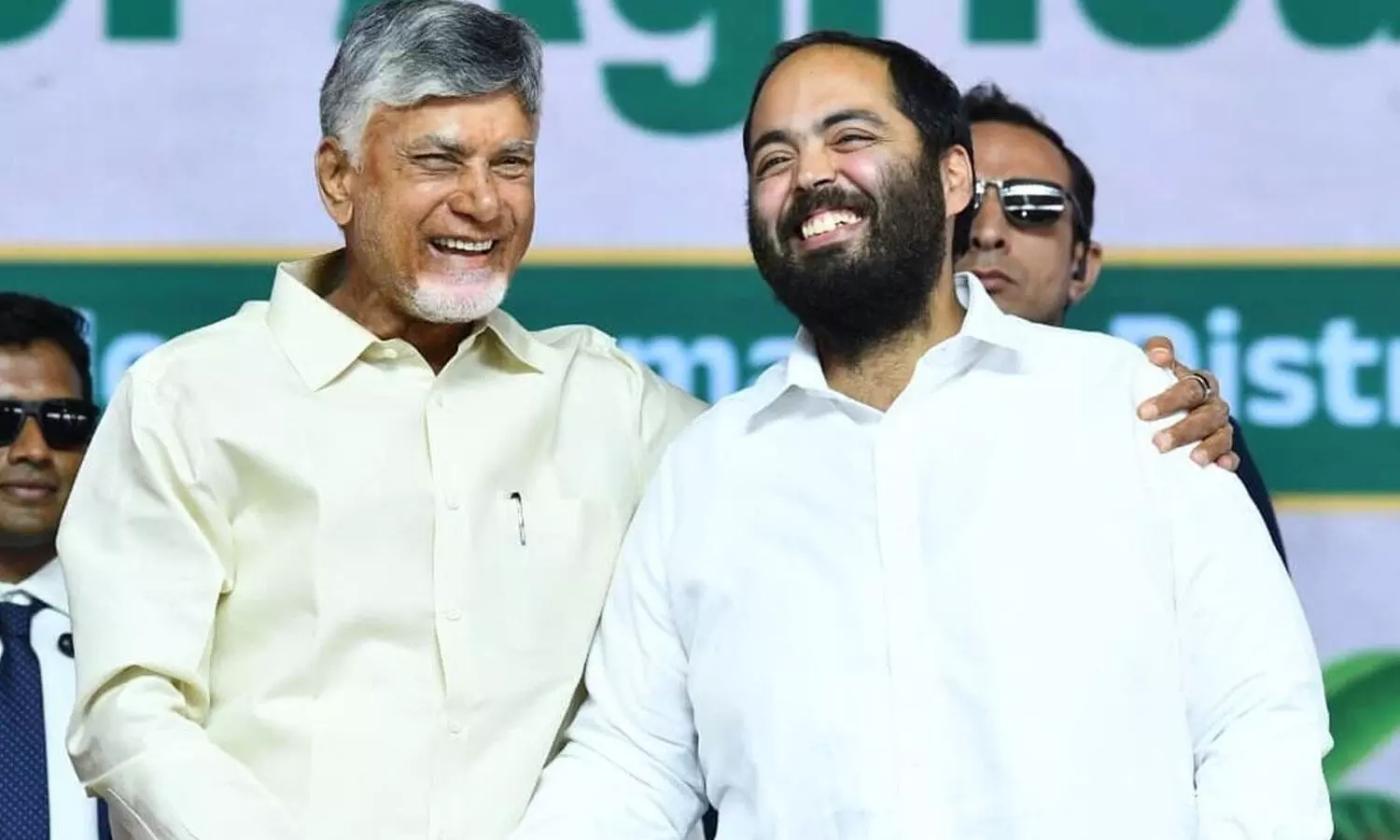 N. Chandrababu Naidu and Anant M Ambani N. Chandrababu Naidu and Anant M Ambani