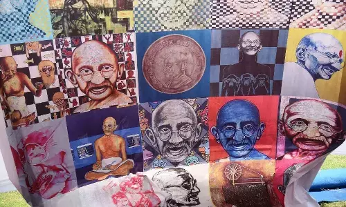 Hyderabad Marks Gandhi Jayanti with Floral Tributes, Charkha Demonstrations and Cultural Events