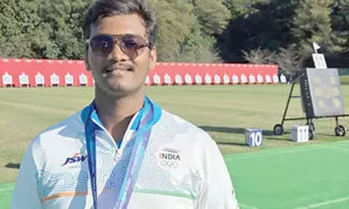 Ganesh Mani Ratnam with his medals at the Asian Games Ganesh Mani Ratnam with his medals at the Asian Games