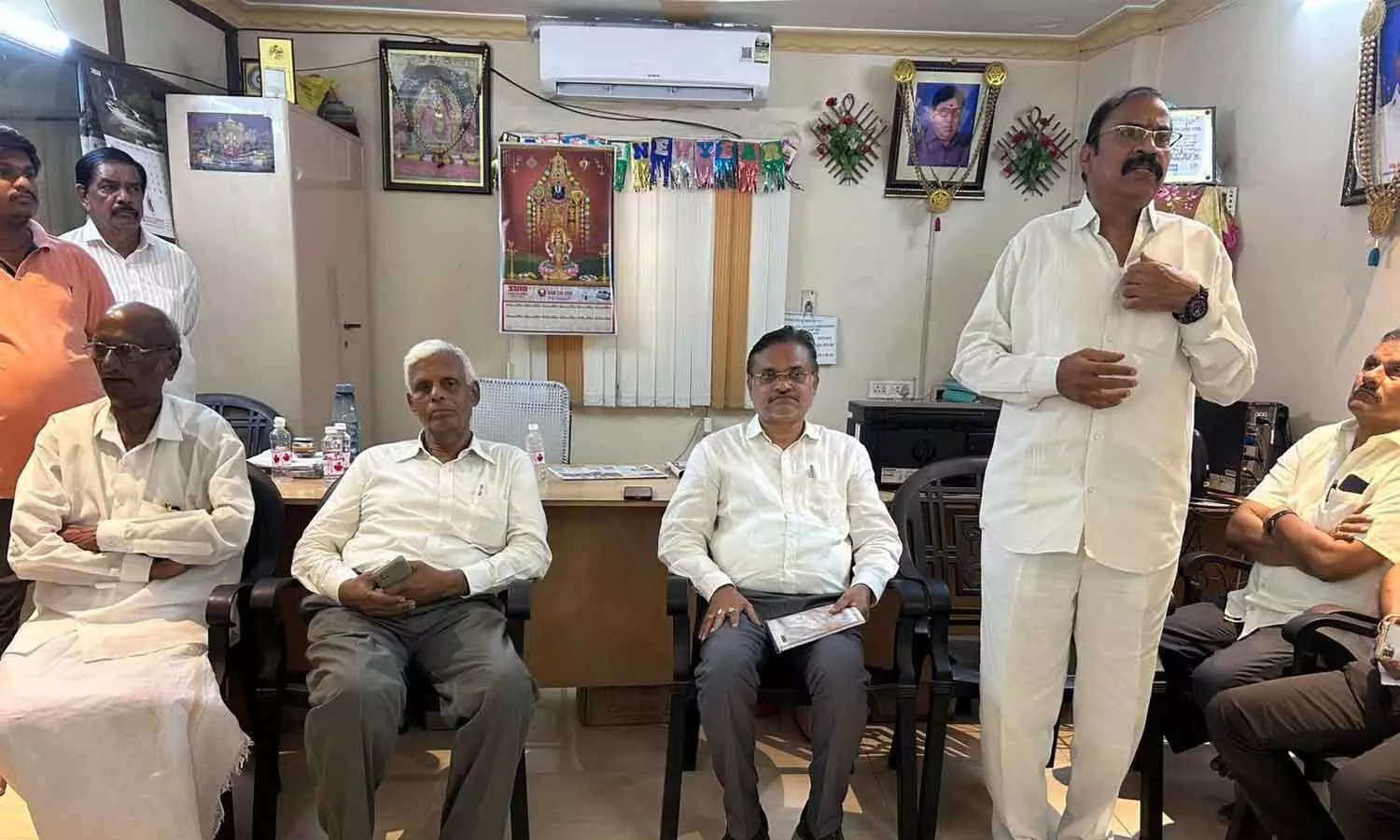 Nellore district rice millers association president Rangayya Naidu addressing the awareness programme organized in Nellore city on Saturday Nellore district rice millers association president Rangayya Naidu addressing the awareness programme organized in Nellore city on Saturday
