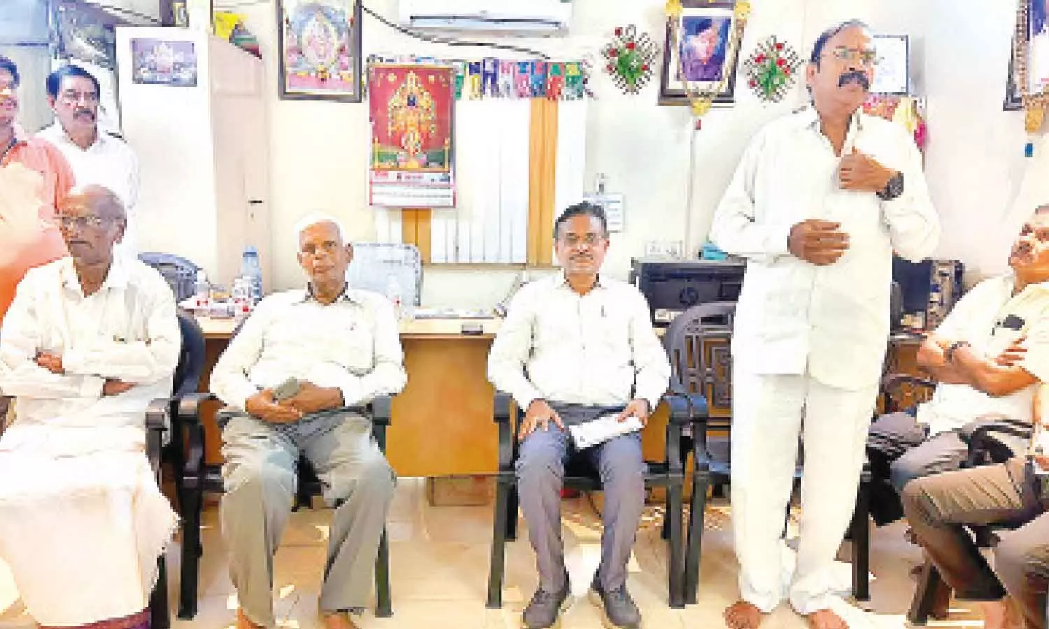 Nellore district rice millers association president Rangayya Naidu addressing the awareness programme organized in Nellore city on Saturday Nellore district rice millers association president Rangayya Naidu addressing the awareness programme organized in Nellore city on Saturday