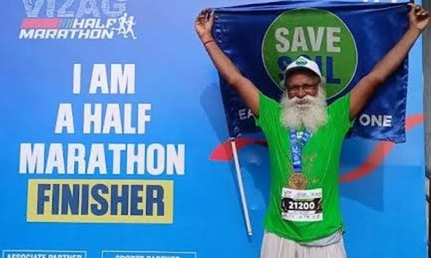 Subramanya Sharma Challa at the marathon Subramanya Sharma Challa at the marathon