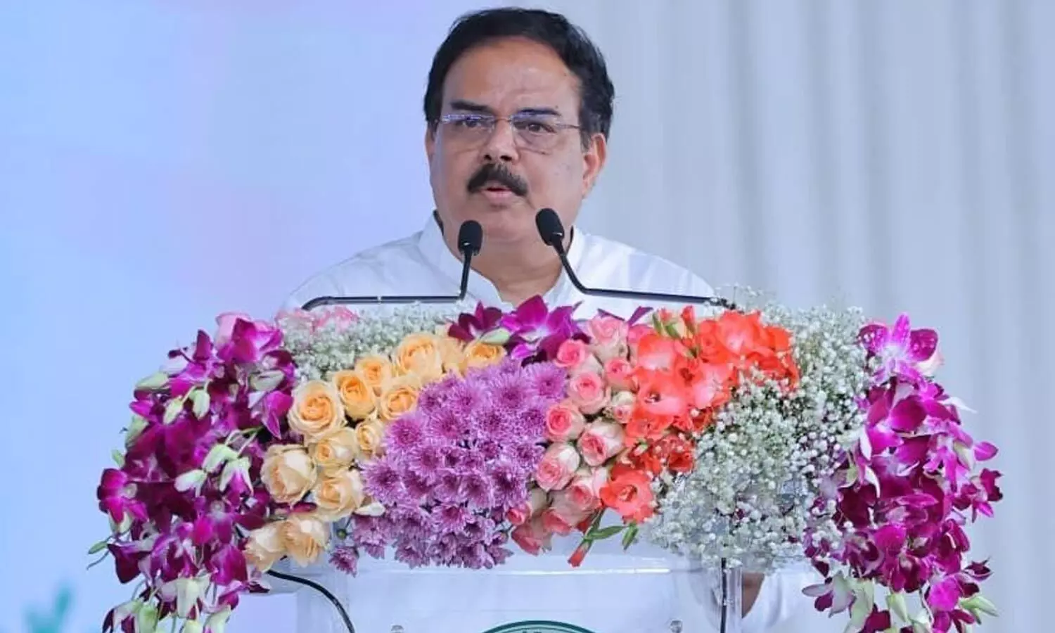 Minister Nadendla Manohar addressing a public meeting at Burripalem on Sunday Minister Nadendla Manohar addressing a public meeting at Burripalem on Sunday