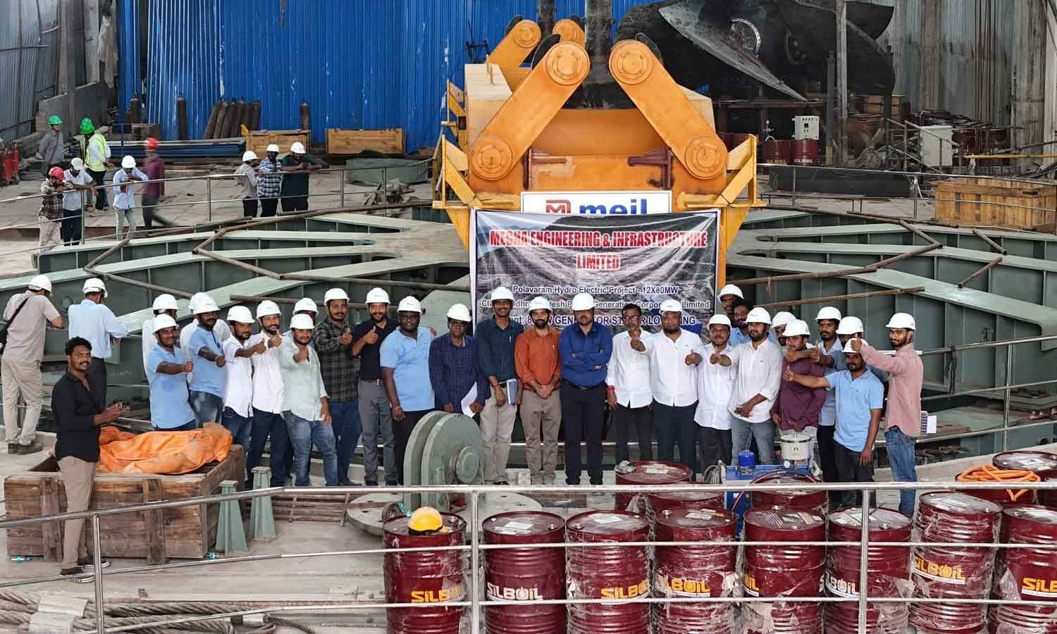 Stator Installation Begins at Polavaram Hydel Power Station