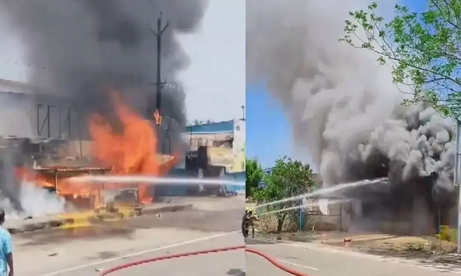 Fire at oil shop near Sivakasi; 2 tonnes of oil gutted Fire at oil shop near Sivakasi; 2 tonnes of oil gutted