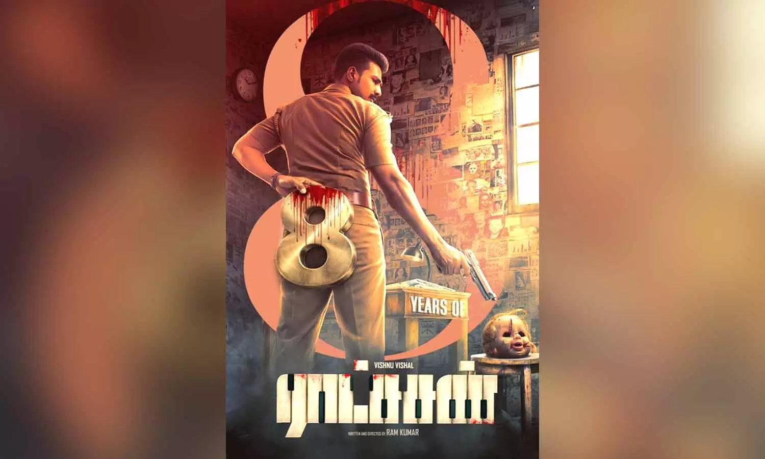 Vishnu Vishal pens note of gratitude as blockbuster film Ratsasan completes 8 years! Vishnu Vishal pens note of gratitude as blockbuster film Ratsasan completes 8 years!