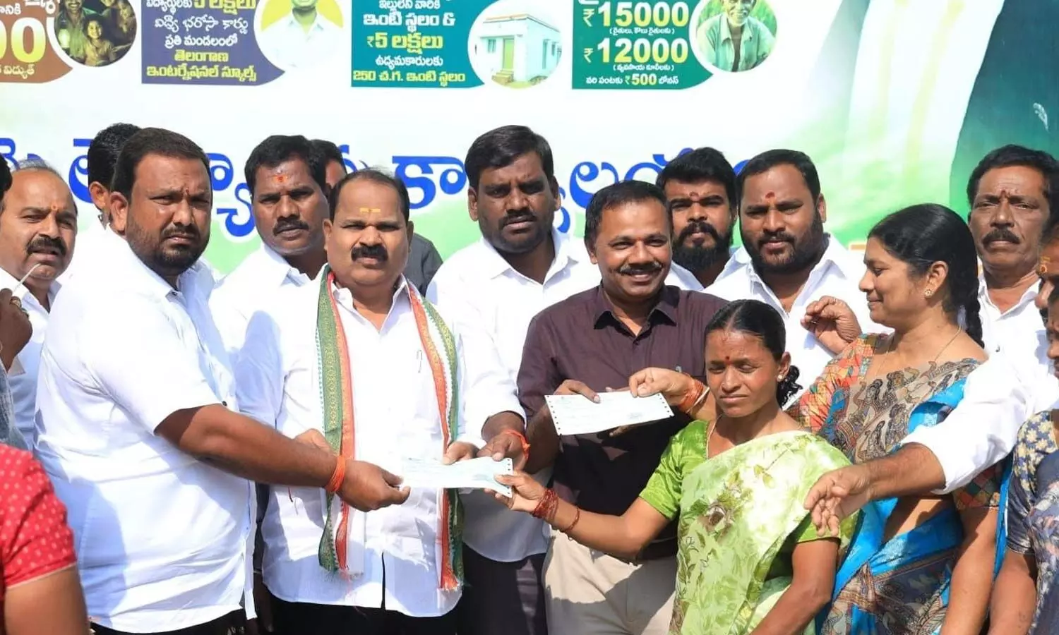 Veerlapalli distributes Kalyana Lakshmi cheques to beneficiaries Veerlapalli distributes Kalyana Lakshmi cheques to beneficiaries
