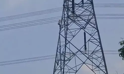Man climbs 33 kV power tower over wife’s refusal to return home; steps down after SI’s two-hour persuasion