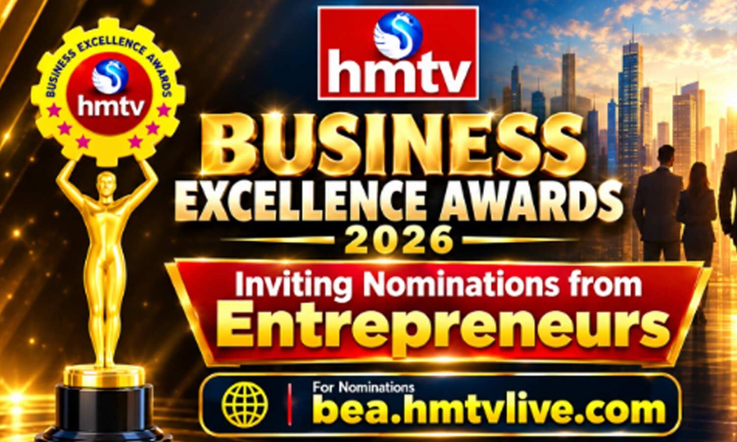 HMTV Business Excellence Awards 2026 Set for Hyderabad