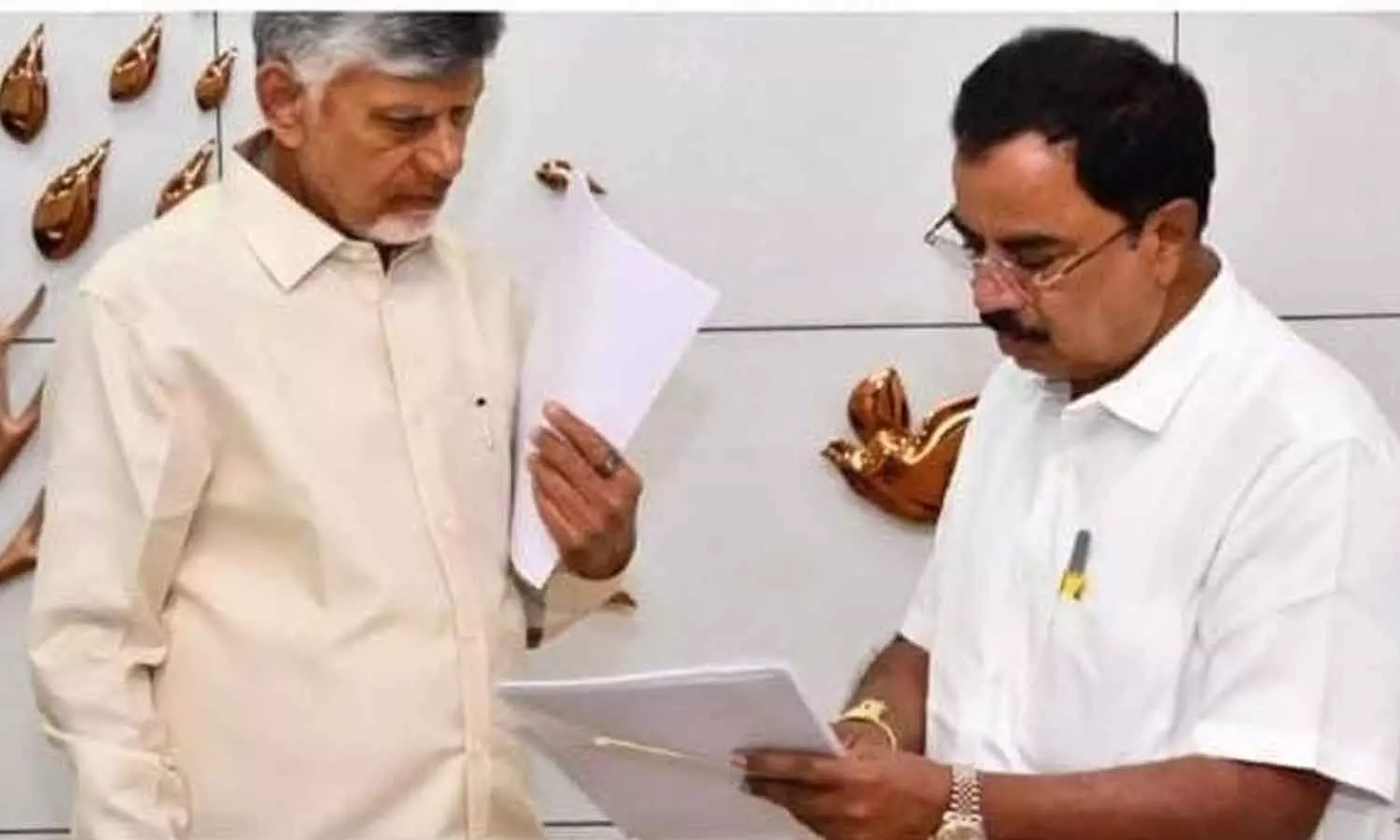 MLA Surendra meets CM Naidu to review BTP canal works MLA Surendra meets CM Naidu to review BTP canal works
