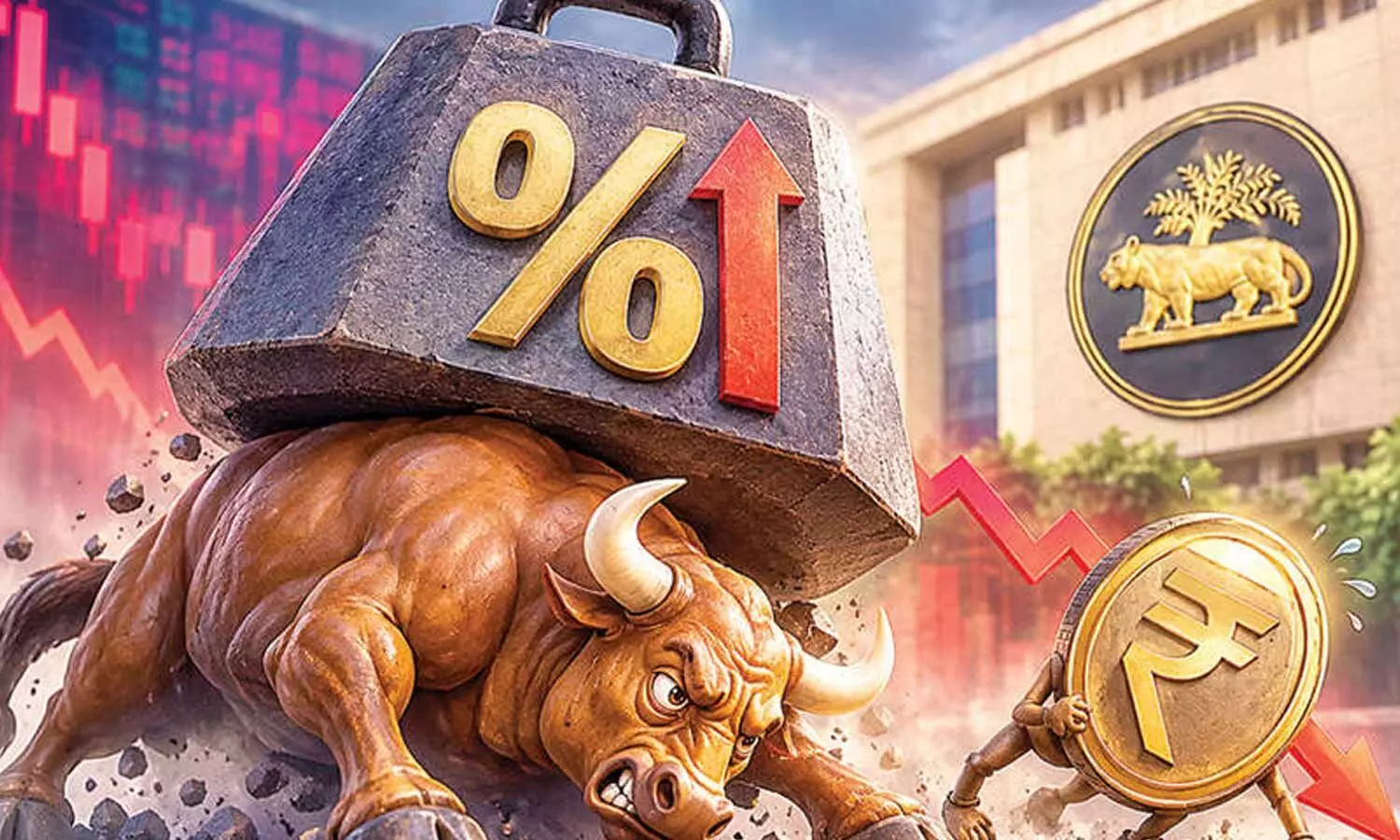 Sensex sheds 429 pts as RBI’s hawkish pivot dents mood Sensex sheds 429 pts as RBI’s hawkish pivot dents mood
