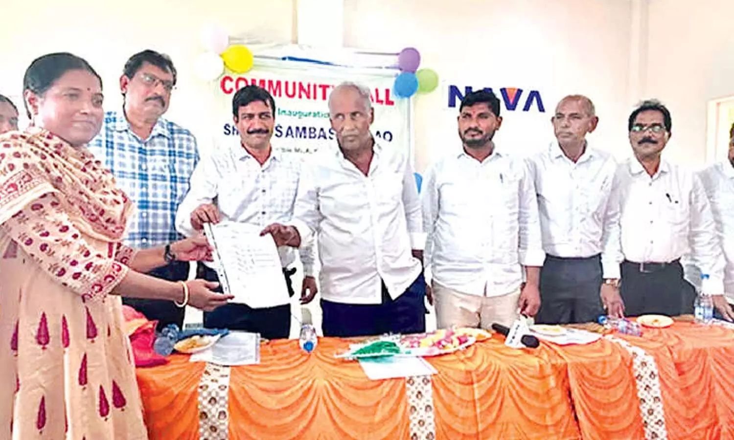 Nava Limited constructs community hall Nava Limited constructs community hall