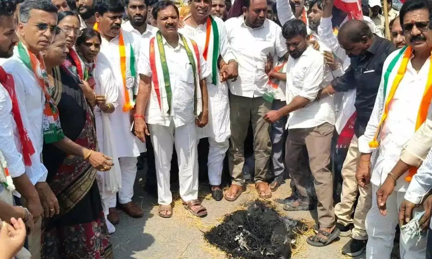 Burns CEC’s effigy Burns CEC’s effigy