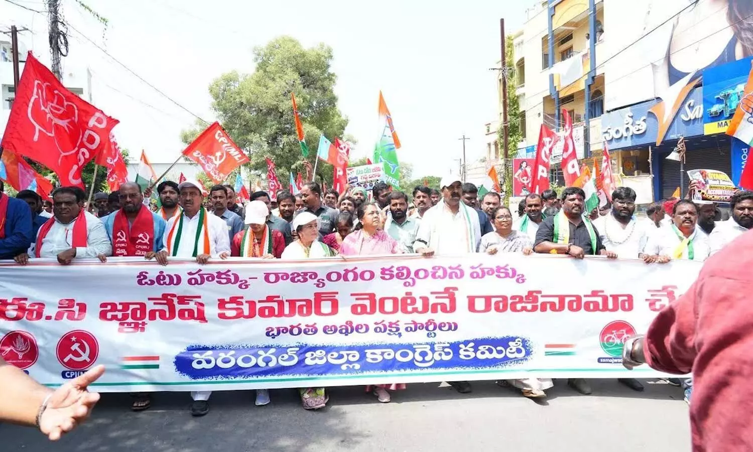 Organises ‘Save Democracy Yatra’, call for protection of voting rights Organises ‘Save Democracy Yatra’, call for protection of voting rights