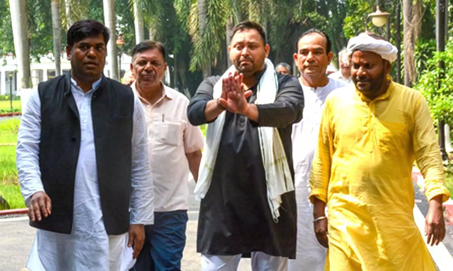 Tejashwi Yadav attacks CEC Gyanesh Kumar after Mahagathbandhan march in Patna Tejashwi Yadav attacks CEC Gyanesh Kumar after Mahagathbandhan march in Patna