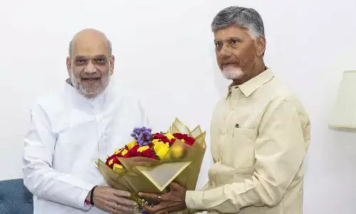 AP CM Chandrababu meets Amit Shah in Delhi