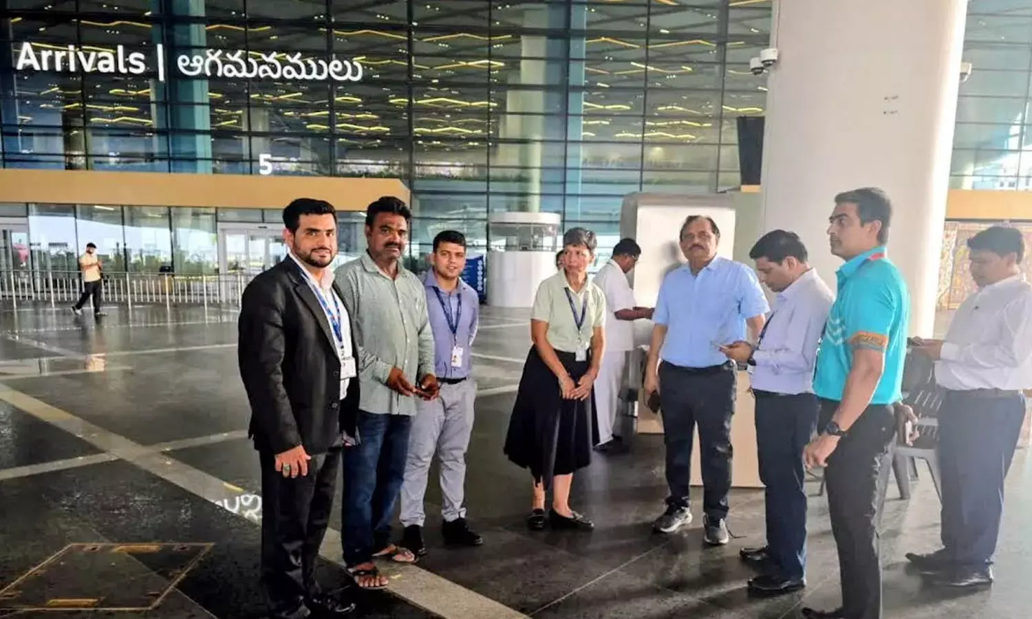 APSRTC Visakhapatnam Regional Manager B Appala Naidu examining the pass counter arrangements at Alluri Sitarama Raju International Airport APSRTC Visakhapatnam Regional Manager B Appala Naidu examining the pass counter arrangements at Alluri Sitarama Raju International Airport