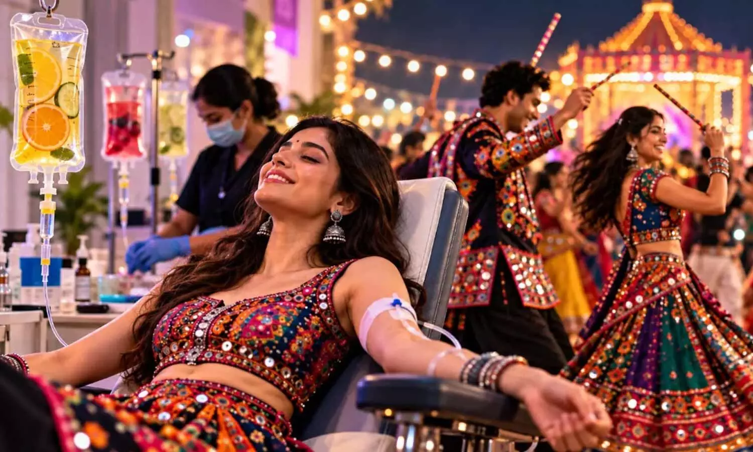 Ahmedabad Gen Z Spends Up To Rs 15,000 On IV Drips Ahead Of Navratri Ahmedabad Gen Z Spends Up To Rs 15,000 On IV Drips Ahead Of Navratri