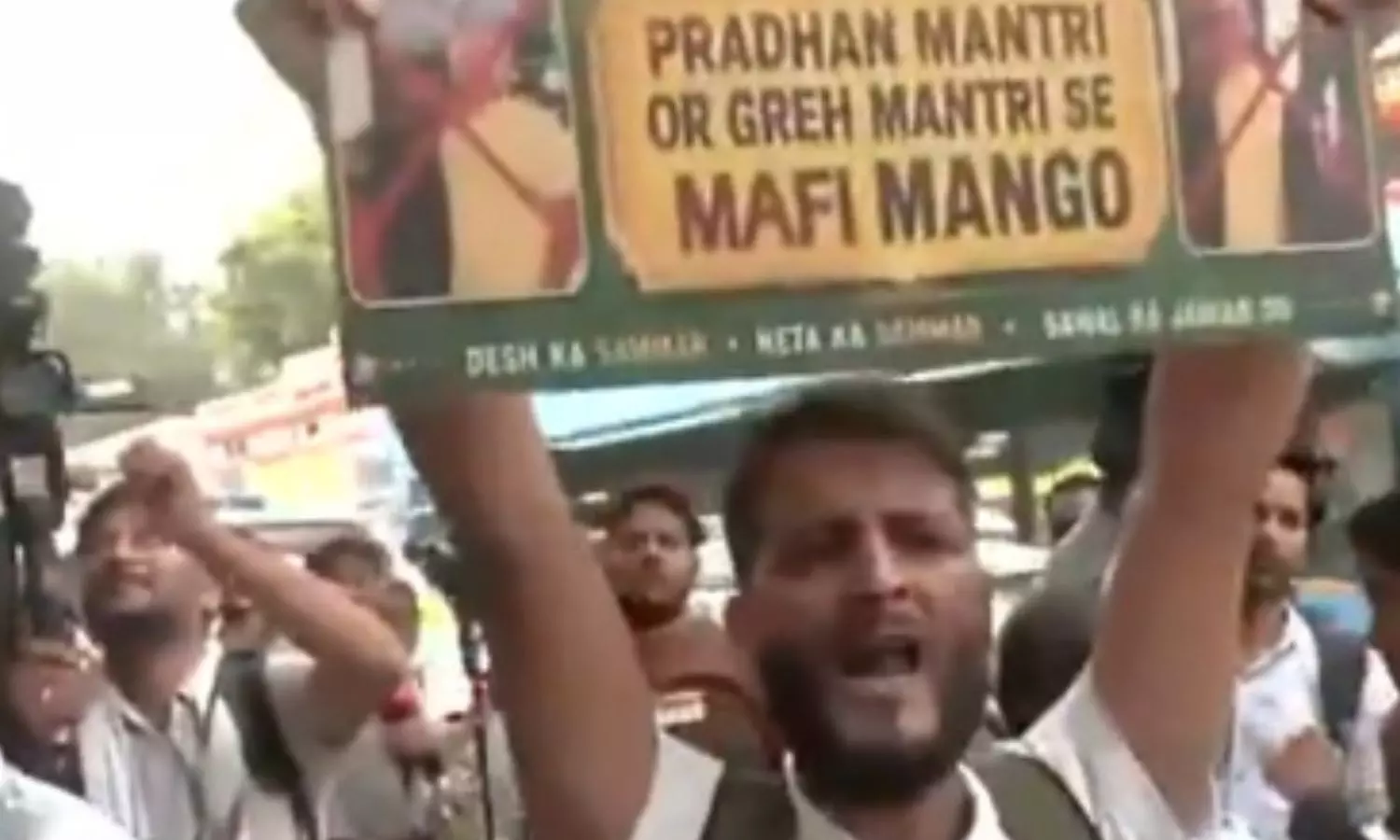 Faheem Nazir Shah, a Kashmiri who claimed to have been assaulted during a protest by Congress leaders Faheem Nazir Shah, a Kashmiri who claimed to have been assaulted during a protest by Congress leaders