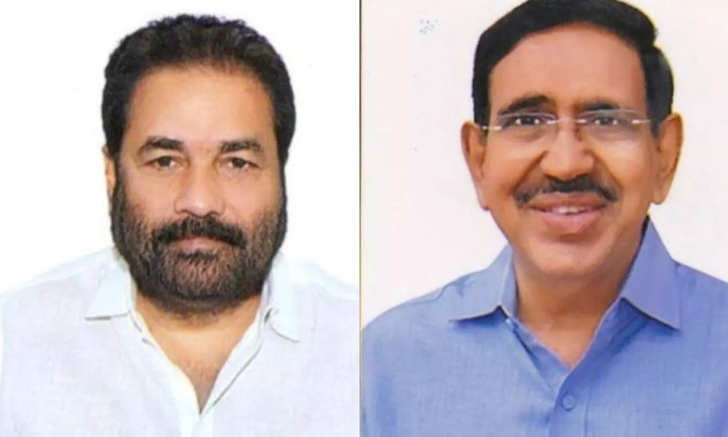 MLA Kotamreddy Sridhar Reddy and Minister P Narayana MLA Kotamreddy Sridhar Reddy and Minister P Narayana