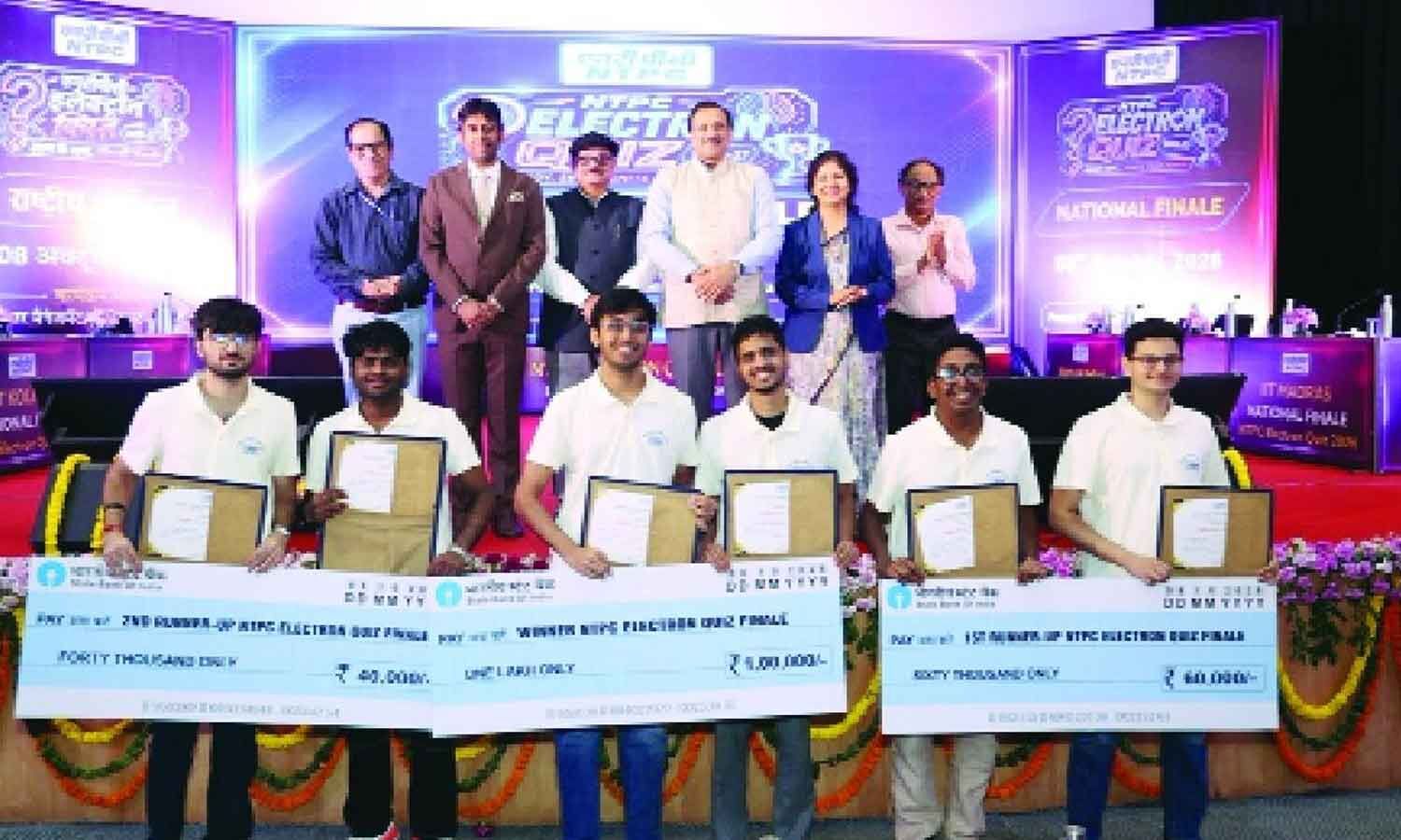IIT Madras Teams Win Top Honours at NTPC Electron Quiz