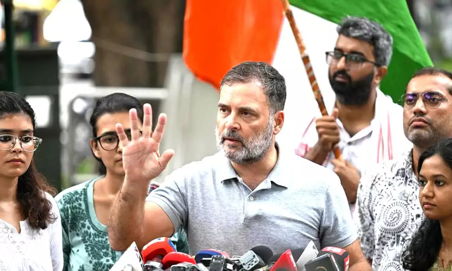 Rahul’s Big Claims: 200 Officers Feeding Him Information, Police and CRPF Backing Opposition; Protests to Intensify Rahul’s Big Claims: 200 Officers Feeding Him Information, Police and CRPF Backing Opposition; Protests to Intensify