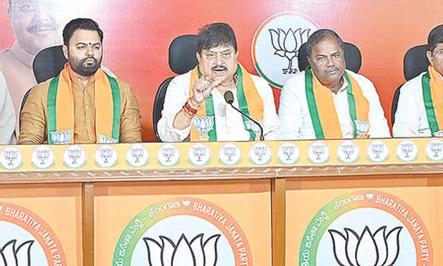 Telangana state BJP unit president N Ramchander Rao addressing the media in Hyderabad on Monday Telangana state BJP unit president N Ramchander Rao addressing the media in Hyderabad on Monday