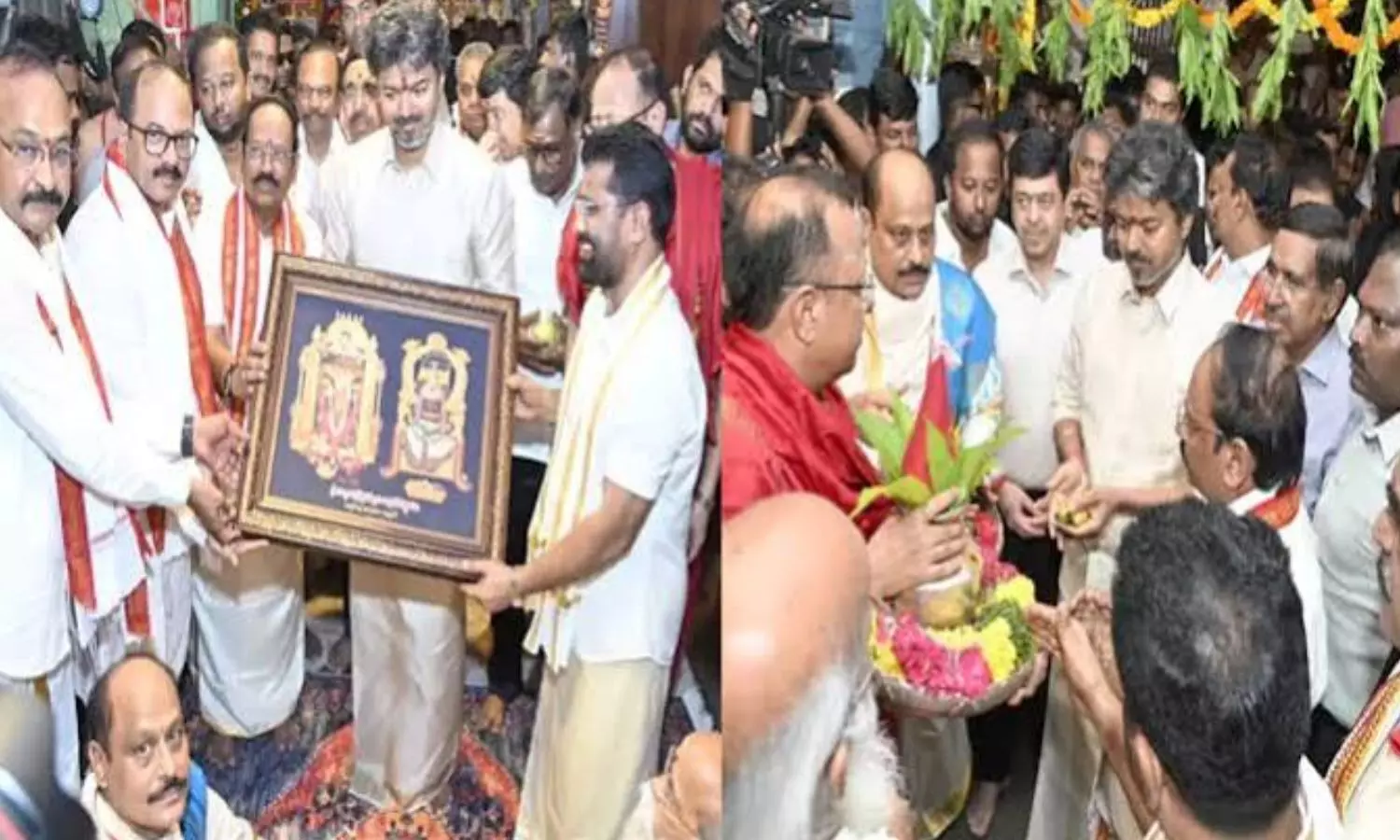 Tamilnadu CM Vijay visits Kanaka Durga temple in Vijayawada Tamilnadu CM Vijay visits Kanaka Durga temple in Vijayawada