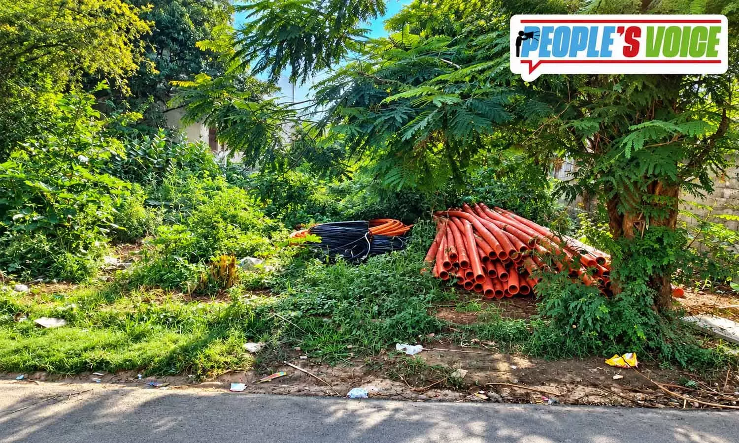 Open invitation for garbage dumping at Kapra open plot Open invitation for garbage dumping at Kapra open plot