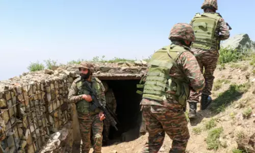 A cache of arms and ammunition was recovered by joint security forces during a search operation