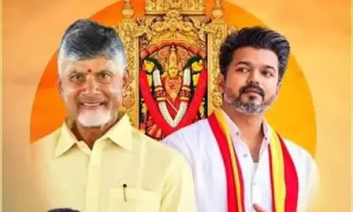 TN CM Vijay attends Vijayawada Utsav event, addresses public in Telugu TN CM Vijay attends Vijayawada Utsav event, addresses public in Telugu