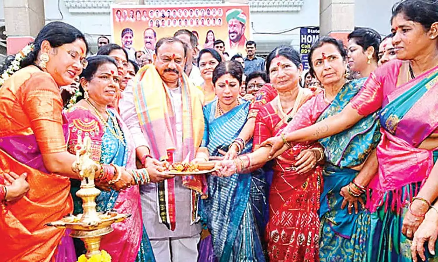 Bathukamma celebrations held at Gandhi Bhavan Bathukamma celebrations held at Gandhi Bhavan