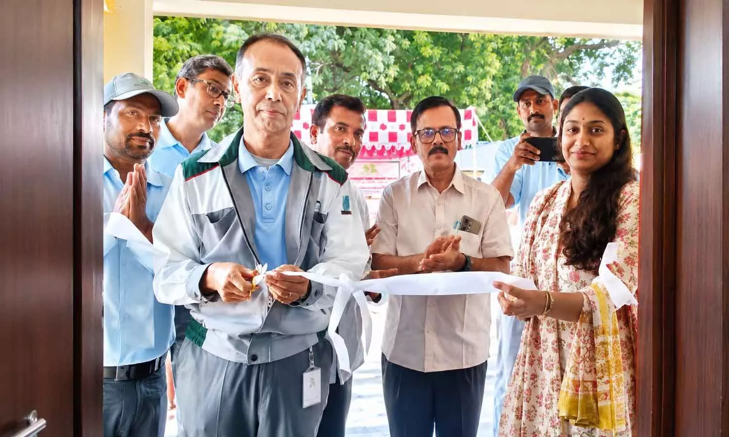 Kobayashi of NS Instruments India and Sri City CSR Director Nireesha Sannareddy inaugurating the hostel rooms in Satyavedu on Wednesday Kobayashi of NS Instruments India and Sri City CSR Director Nireesha Sannareddy inaugurating the hostel rooms in Satyavedu on Wednesday