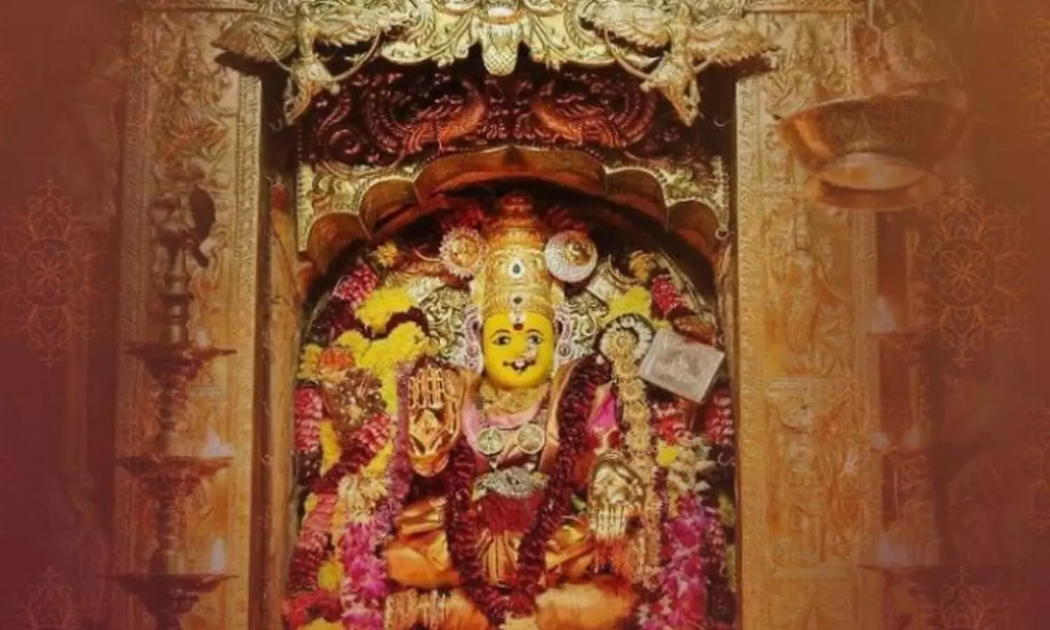 Goddess Durga appears as Sri Lalita Tripura Sundari at Indrakeeladei Goddess Durga appears as Sri Lalita Tripura Sundari at Indrakeeladei