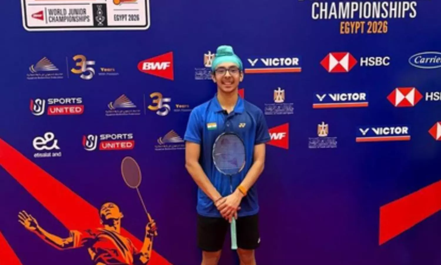 India’s Jagsher Singh Khangurra assured himself of a medal in the BWF World Junior Badminton Championships India’s Jagsher Singh Khangurra assured himself of a medal in the BWF World Junior Badminton Championships