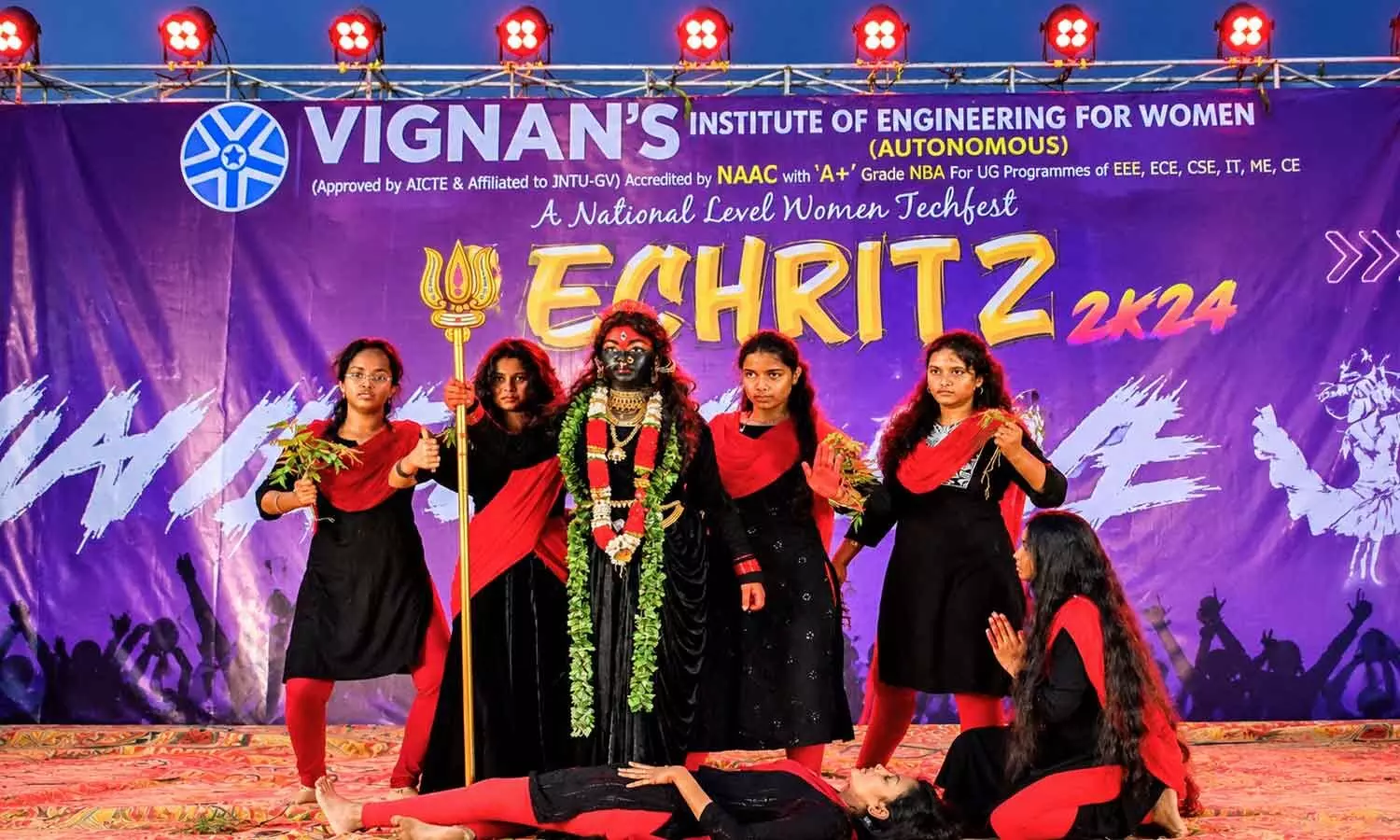 Students taking part in the dance performance organised in Visakhapatnam on Thursday Students taking part in the dance performance organised in Visakhapatnam on Thursday