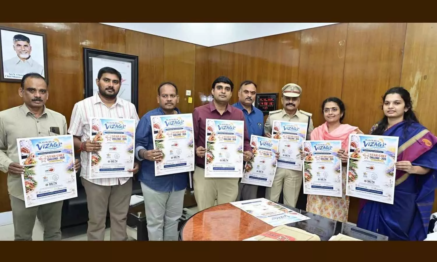 Joint Collector G Vidyadhari, District Tourism Officer J Madhavi, divisional manager APTDC G Jagadish, Pavan Kartheek, among others, launched the poster Joint Collector G Vidyadhari, District Tourism Officer J Madhavi, divisional manager APTDC G Jagadish, Pavan Kartheek, among others, launched the poster