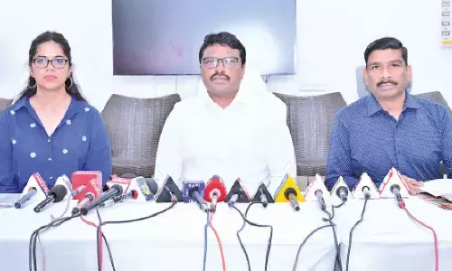 Prakasam district collector P Raja Babu announcing Model Code of Conduct for civic body elections in Ongole on Wednesday Prakasam district collector P Raja Babu announcing Model Code of Conduct for civic body elections in Ongole on Wednesday