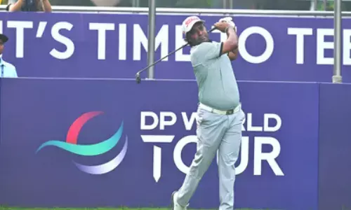 On the rain-affected first day of the US$ 4 million India Championship On the rain-affected first day of the US$ 4 million India Championship
