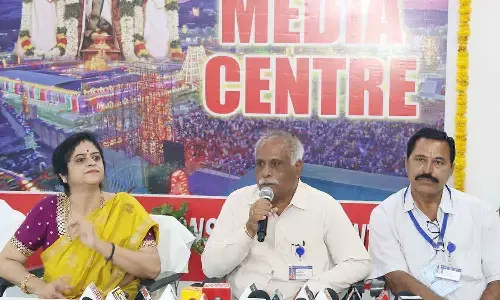 TTD Forest Range Officer Doraswamy addressing the media in Tirumala on Thursday