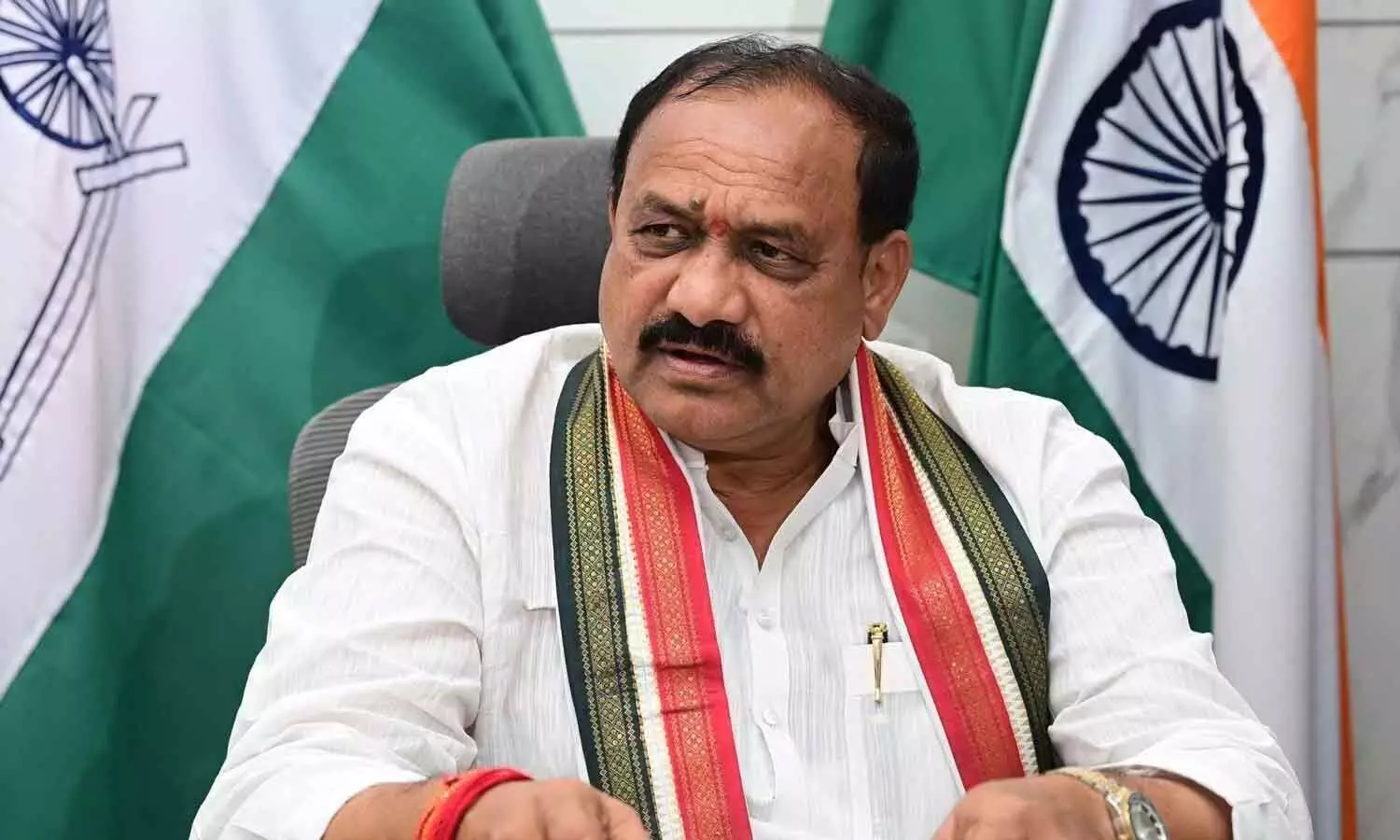 Telangana Pradesh Congress Committee (TPCC) president B Mahesh Kumar Goud Telangana Pradesh Congress Committee (TPCC) president B Mahesh Kumar Goud