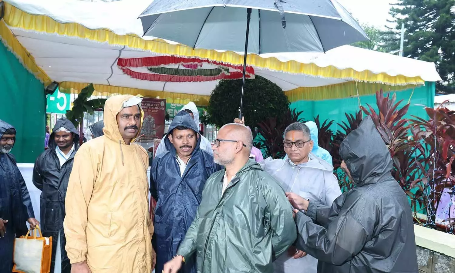 Garuda Seva arrangements inspected Garuda Seva arrangements inspected