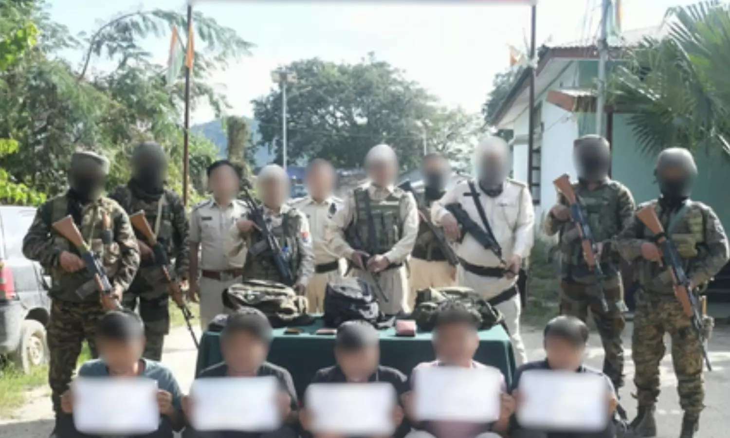 In an intelligence-based operation, troops of the Assam Rifles In an intelligence-based operation, troops of the Assam Rifles